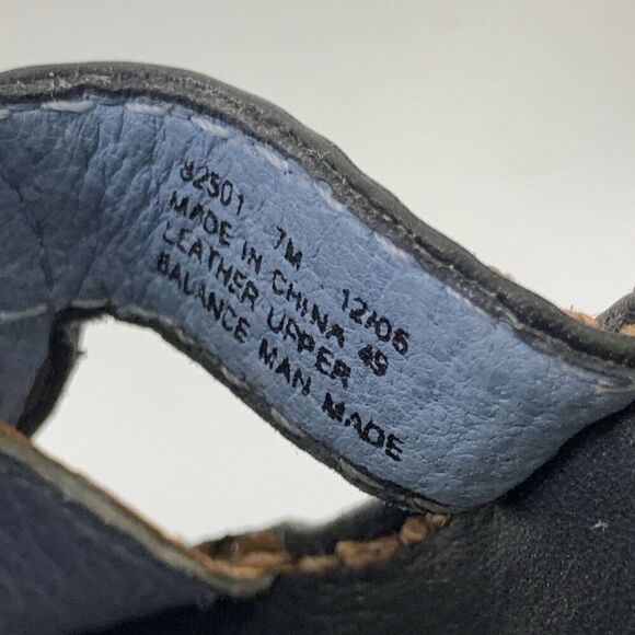 Indigo By Clarks Slide Heel Sandal Black Brown Leather Chunky Woven Womens 7 - Picture 7 of 12